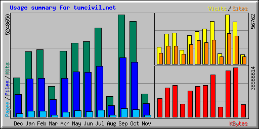 Usage summary for tumcivil.net
